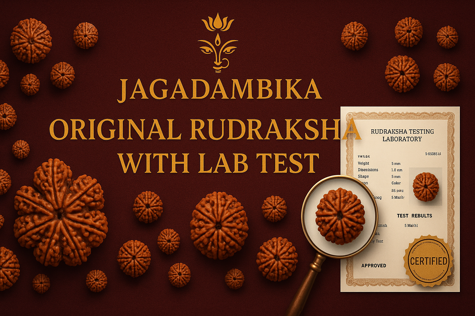 JAGADAMBIKA WHICH SELL ORIGINAL RUDRAKSH WITH LAB TEST