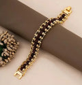 Gold Plated Rudraksha Bracelet + Free 5 Mukhi Rudraksha Bracelet