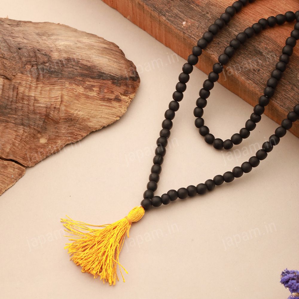 108+1 Divya Karungali Mala - Natural Ebony Wood Beads (Govt. Certified)